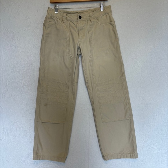 Patagonia womens cream double canvas casual outdoor work low rise pants size 8 - Picture 1 of 12